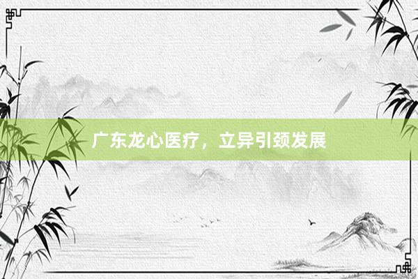 广东龙心医疗，立异引颈发展