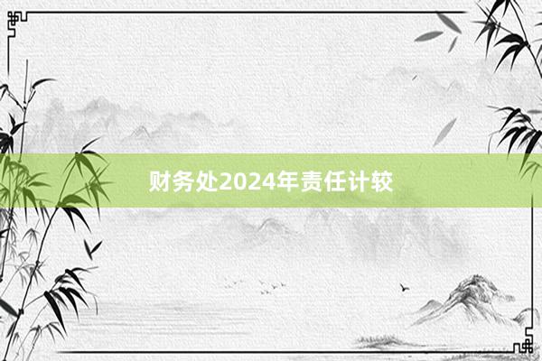 财务处2024年责任计较